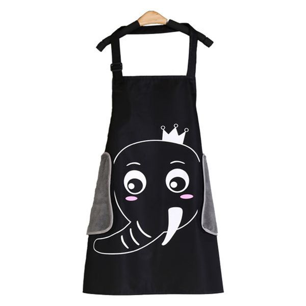 

women cooking household erasable hand accessories pvc waterproof kitchen apron