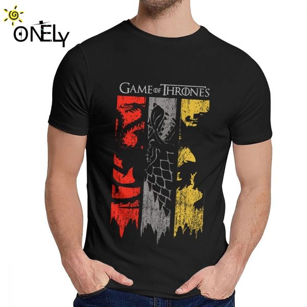 

for man t-shirt house targaryen stark lannister game of thrones quality cotton summer classic round neck cartoon design t shirt