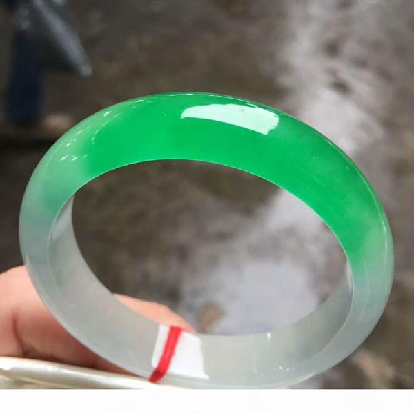 

природная мьянма светло-зеленый нефрит браслет китай наньян традиционного жадеит браслет ice восковой kind для женщин a1069, Black