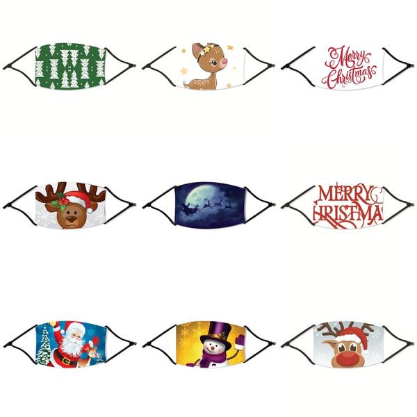 

in stockfashion cotton face pm2.5 christmas masks with breathing designer washable reusable cloth christmas masks protection anti dust p#687, Black