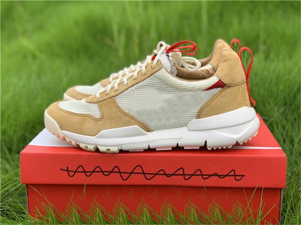 

tom sachs x mars yard 2.0 ts men running shoes natural sport red maple joint limited authentic sneakers trainers with original box 36-46
