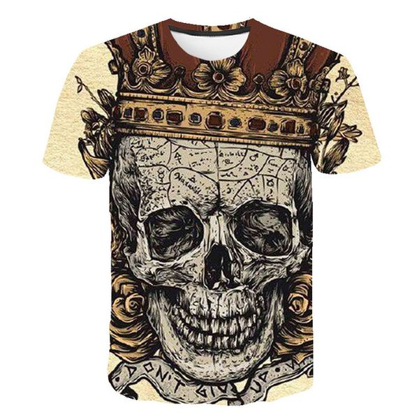 

horror skull retro rock selling 3d print shirts comics anime kawaii men clothing