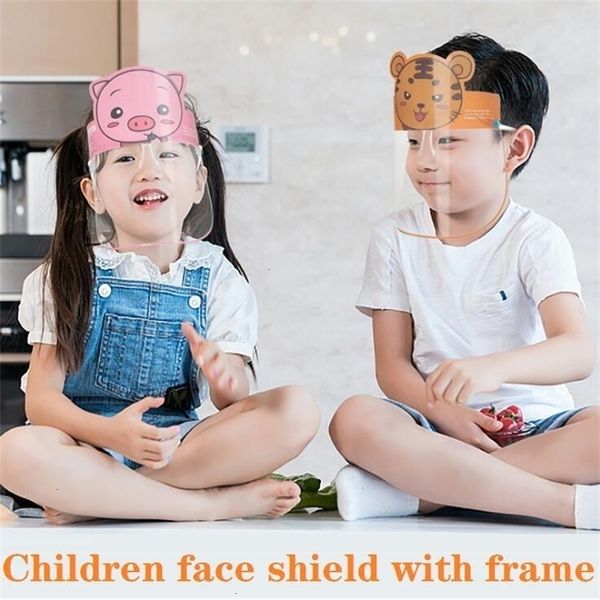

petkids cartoon shield with glasses safety chidren protective full face anti-fog isolation mask splash-proof visor high quality