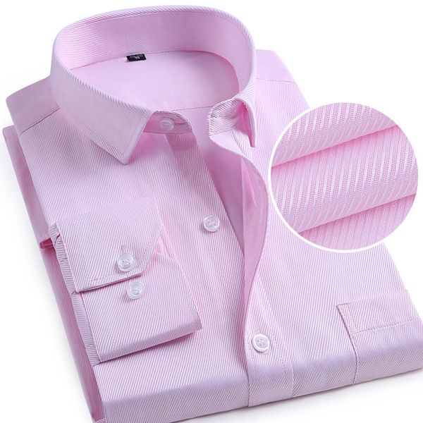 

2020 new basic style white work shirt solid with twill long sleeve turn down collar regular fit business men dress shirts, White;black