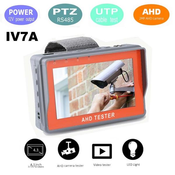 

8mp/5mp ahd cvi tvi iv5 iv7w iv7a wrist cctv tester 5inch 4.3inch cvbs camera tester 4mp 5mp 1080p hd video monitor wrist design