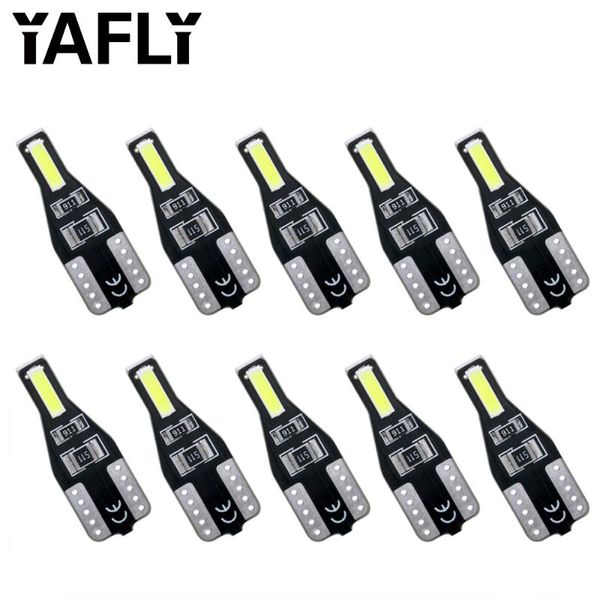 

yafly t10-7020-2led canbus w5w led bulbs 168 194 white signal lamp dome reading license plate light car interior lights auto 12v