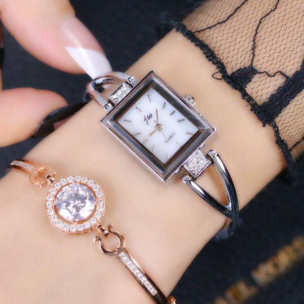 

2020 jw brand women bracelet watches luxury gold stainless steel wristwatches ladies fashion casual quartz watch female clock, Slivery;brown