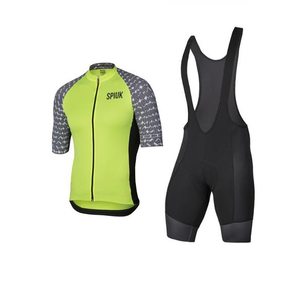 

spiuk men summer cycling jersey set bib 9d bike shorts set mtb road cycling breathable quick dry pro shirts, Black;blue
