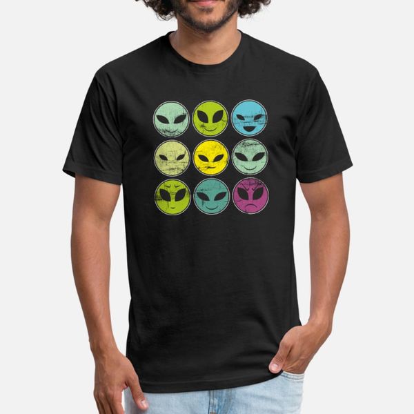 

funny alien heads and facial expressions as patter t shirt men printed 100% cotton s-xxxl standard anti-wrinkle fashion summer unique shirt