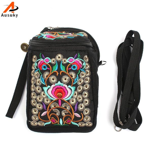

new design women cotton handbag chinese style flower printing women's casual clutch bags embroidery bags 30