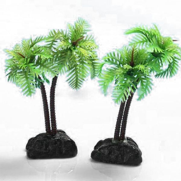 

plastic aquarium coconut tree fish tank plants ornament decoration