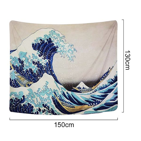 

nature tapestry beach printing bedroom wall hanging art wave living room
