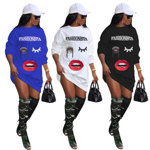 

street style женщина платье мода письмо шаблон с длинным рукавом свободных платья повседневная осенью женщина дизайнерская одежда, Black;gray