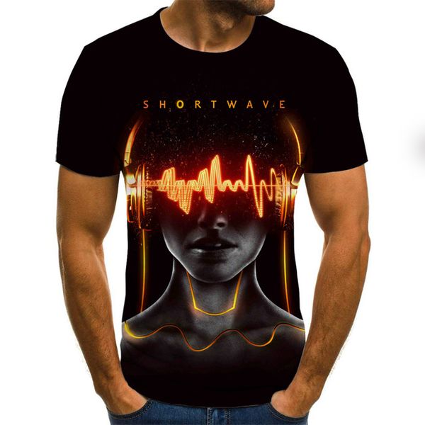 

music and inverted guitar 3d print shirts graphic oversized horror men clothing