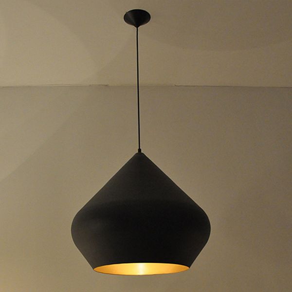 

beat stout black white aluminium pendant lights lamp e27 led dining room bedroom kitchen cafe bar loft gold inside pendant light