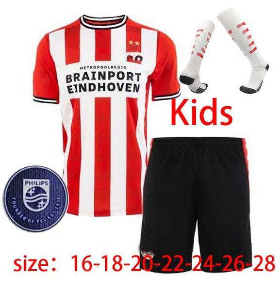 

psv eindhoven 2020 21 home jerseys bruma marin at home perero losano football jersey children's suit kamisa melolod football shirt carm, Black;yellow