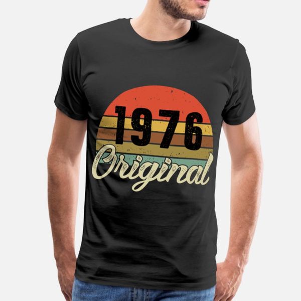 

1976 оригинал рождения тенниска мужчины character с коротким рукавом o-образным вырезом фото симпатичные юмор лето письмо рубашка