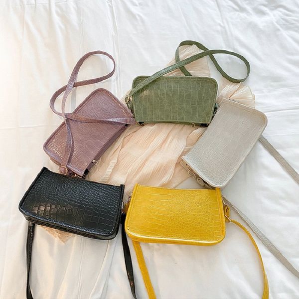 

fashion stone pattern shoulder bag for women 2020 summer casual pu leather female handbag solid half moon axillary lady baguette