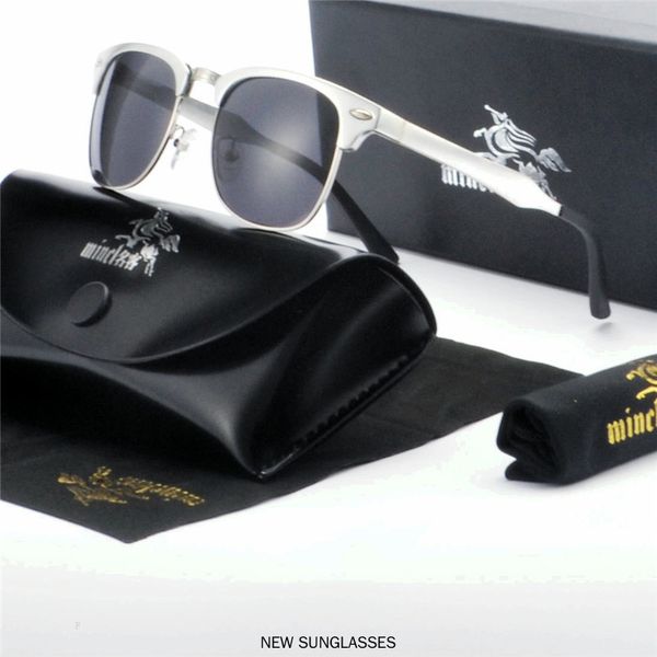 

2020 polarized aluminum-magnesium alloy sunglasses men brand design sun glasses classic retro sunglasses fml, White;black