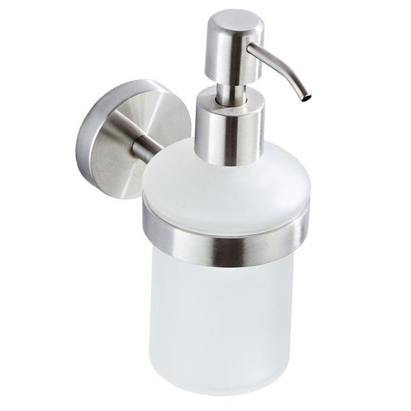 

wall mounted manual operated liquid soap dispenser lotion bottle stainless steel