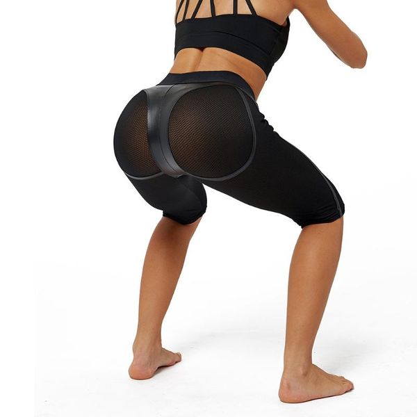 

women's yoga pants 2020 summer quick drying sportswear workout fitness mesh exercist knee length yoga leggings legginsy do jogi, White;red