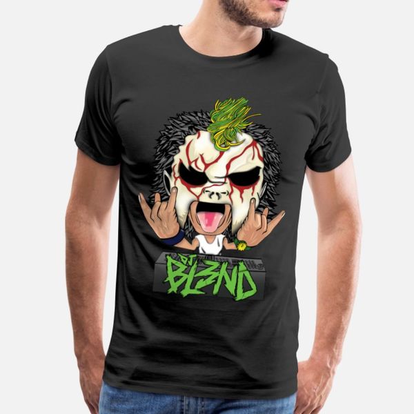 

funny dj bl3nd cartoon t shirt men print short sleeve o neck leisure crazy basic spring autumn family shirt