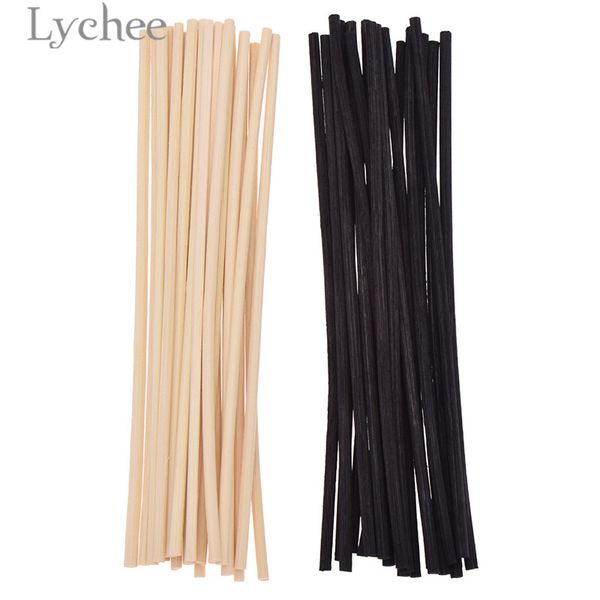 

lychee life 20pcs 4mmx20cm extra thick rattan reed oil diffuser replacement stick incense home living room aromatic incense