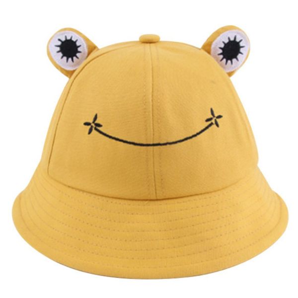 

foldable cotton frog bucket hat summer sunscreen fisherman cap hunting sunhat axyd, Blue;gray