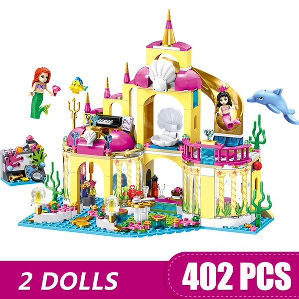 

402pcs small building blocks toys compatible with legoe ariel in the shipwreck adventure gift for girls boys children diy