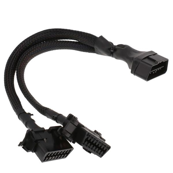 

1 to 2 obd2 16 pin male to female y splitter extension cable connector