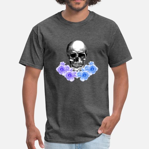 

skulls and roses custom design t shirt men knitted tee shirt o-neck letter anti-wrinkle building spring outfit shirt