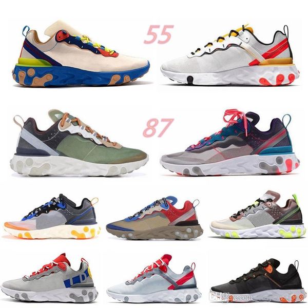 

2020 new react element 55 87 mens women outdoor shoes tour yellow taped seams blue red orbit desert sand sports designer sneakers shoe