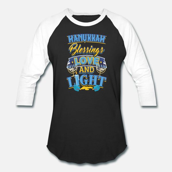 

hanukkah blessings love and light t shirt men print short sleeve size s-3xl gents sunlight new fashion spring autumn cool shirt, White;black