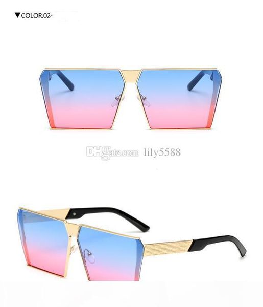 

brand designer women square sunglasses mens unique oversize shield uv400 gradient vintage eyeglasses frames for women 0019, White;black