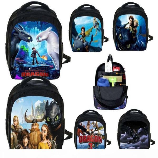 

how to train your dragon 3 kids student school bag backpack travel pack lapbags cartoon 3d print rucksack shoulderbag handbag satchel