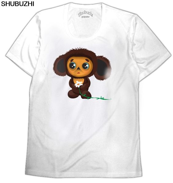 

cheburashka men's t-shirt o-neck summer male tee shirt short sleeve 100%cotton tshirt of man fitness oversized tee for teenager