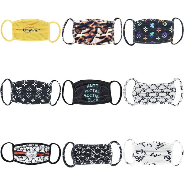 

luxury famous designer letters printing men women couples half face face masks couples outdoor face mask 879, Blue;pink