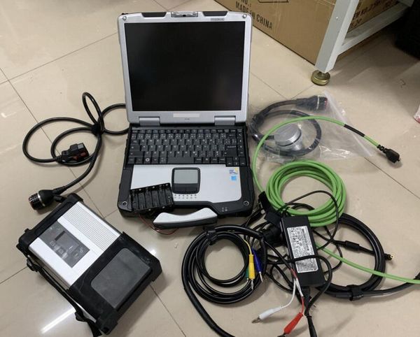 

mb diagnostic tool star sd connect c5 with lapcf30 4g used touch with battery super ssd 2020.06 software full
