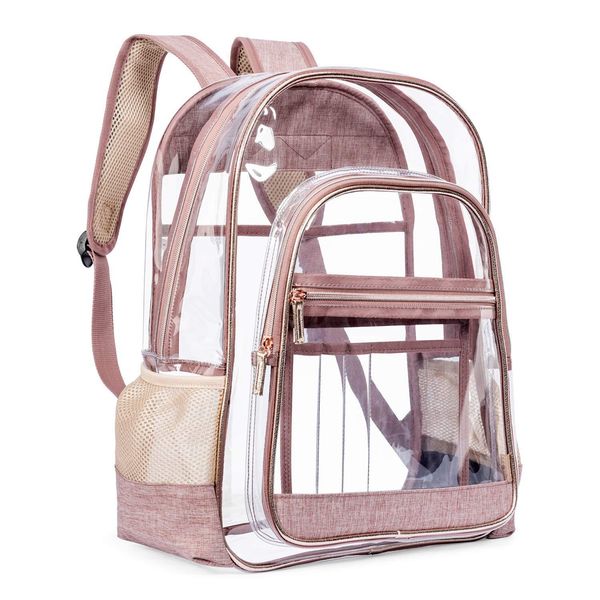 

2020 cross-border wholesale classic black transparent fashion shoulder bags travel bags backpack schoolbag factory outlet