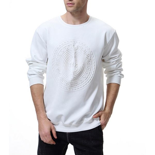 

oem low moq neoprene mens emboss sweatshirt, Black