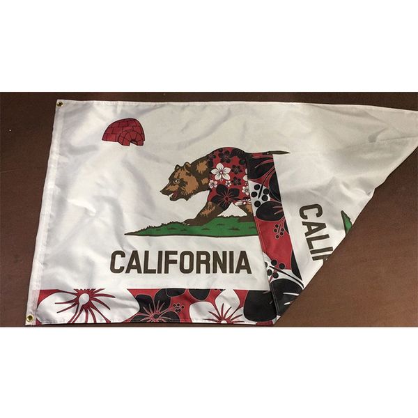 3x5 Dupla Face 3 Camadas República de Califórnia Flags Bandeira, 100% poliéster Outdoor Indoor, frete grátis