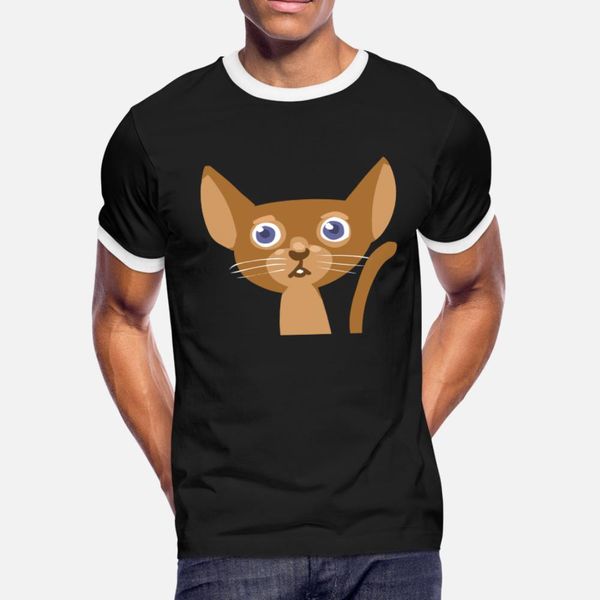 

тощий brown cat t shirt men персонализированные хлопок s-xxxl семья fit fashion summer style новизна рубашка