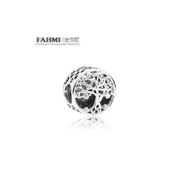 

fahmi 100% 925 sterling silver 1:1 new 797590 family roots openwork charm beaded original jewelry women's gift, Black