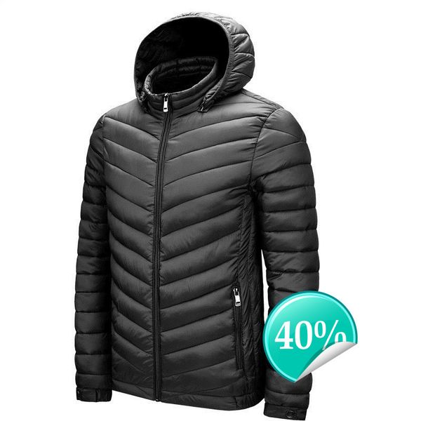 

men's winter warm outdoor down jacket fashion ujjdab0, Black