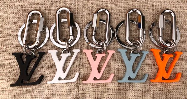 

high qualtiy stainless steel keychain key chain designers brand key chain design men women car bag keychains with box fast delivery, Silver
