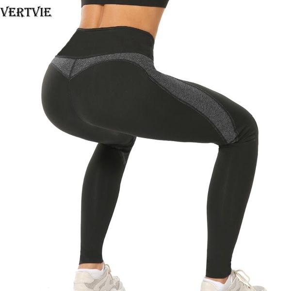 

vertvie high waist sport workout tights jogging leggings heart patchwork running gym fitness women yoga pants tight active pants, White;red