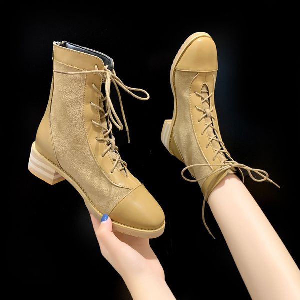 

med heel boots women's rubber shoes rain winter footwear booties ladies luxury designer boots-women zipper 2020 autumn, Black