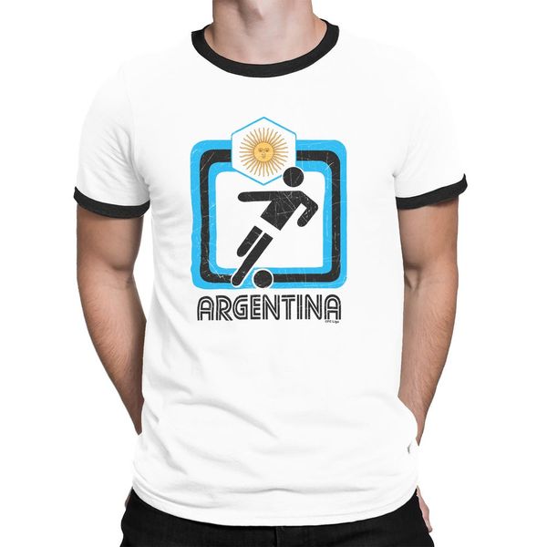 

аргентина мужская футболка fuball copa america 2019 нойер retro platz