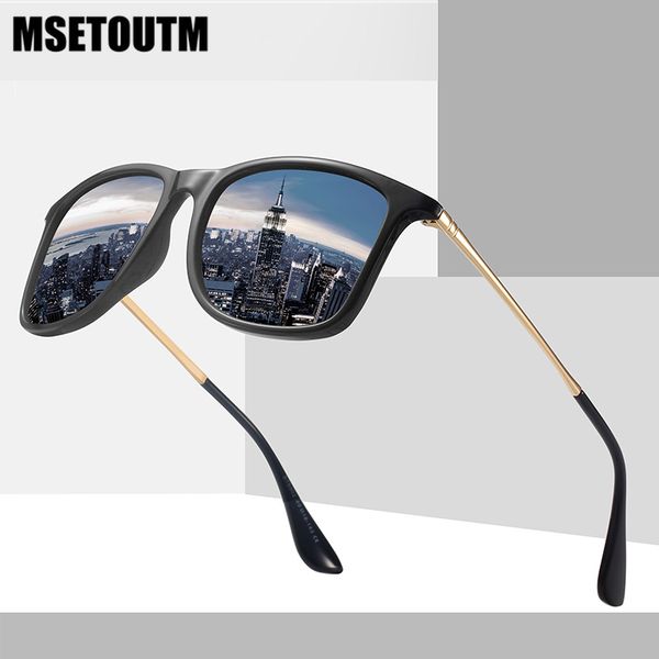 

2020 msetoutm polarized sunglasses uv400 sunglasse men dazzle color driver classic brand designer tr90 light flexible sun glass, White;black
