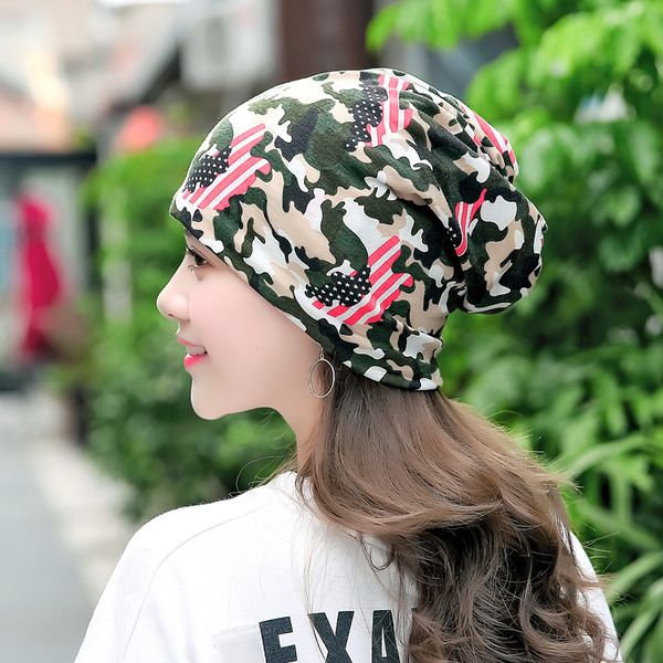 

women print flowers beanie multifunction printed hat girl casual skullies floral turban scarf female headwear headwrap, Blue;gray